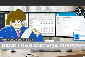 create professional financial reports for bank loan and visa purposes