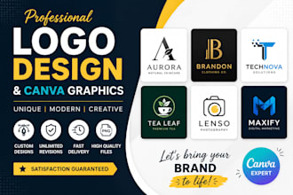 design a professional logo and canva graphics
