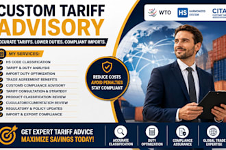be your custom tariff consultant for hs code and duty advice