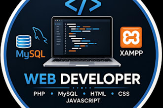 develop or design a custom website on localhost using xampp