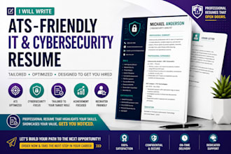 create a professional ats cybersecurity resume for soc analyst and IT jobs