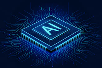create futuristic ai processor and circuit vector illustration