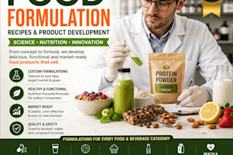 develop custom food formulation recipes and product development