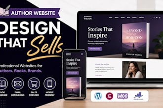 build professional author website, book website, ebook landing page on wordpress