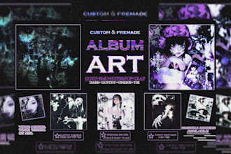 design y2k, dark aesthetic, angelcore, or cyber sigilism album cover art
