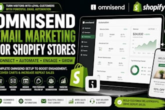 setup omnisend email marketing, flows and automation for shopify