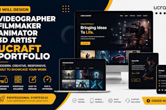 design videographer filmmaker animator 3dartist digital ucraft portfolio website