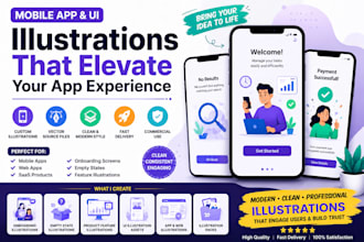 mobile app illustrations empty state illustrations product feature illustration