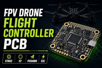 design fpv drone flight controller and esc pcbs using pixhawk, h7, or stm 32