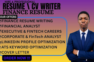 create an ats resume for finance, banking, accounting and fintech
