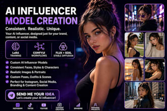create ai influencer models using lora and comfyui
