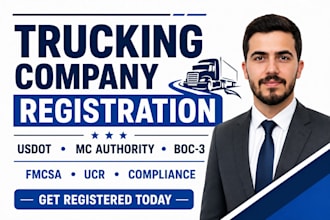 do dot registration, mc authority and boc 3 filing for trucking company