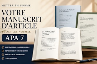 mettez en forme votre manuscrit d article selon les normes apa 7
