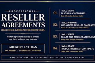 write custom oem supplier and vendor agreements as a US attorney