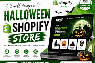 design a halloween shopify store