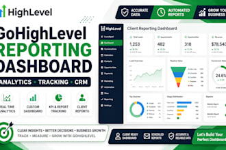 set up gohighlevel client reporting dashboard analytics tracking crm