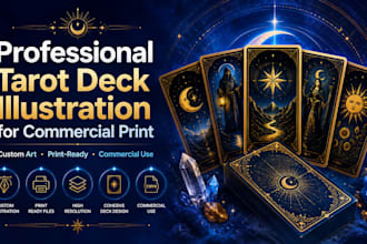 design a custom tarot card design tarot deck and oracle cards for print