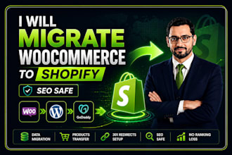 migrate woocommerce to shopify, wordpress or godaddy to shopify SEO safe
