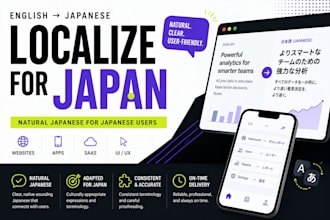 localize your website or app into natural japanese