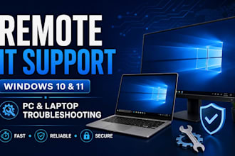 trobleshoot windows PC issue and provide remote IT support