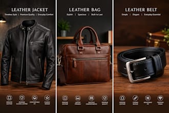 manufacture customize leather jackets bags and belt