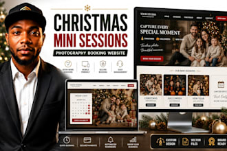 build a halloween christmas new year mini session photography booking website