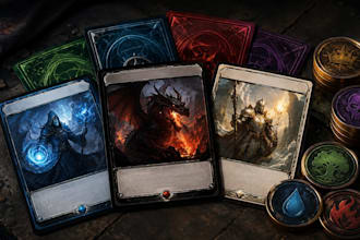 design custom tcg cards, mtg cards, game cards and tokens