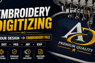 digitize your design for embroidery in dst, pes and more