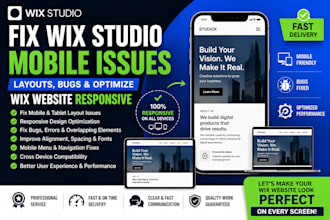 fix wix studio mobile issue responsive layout bug and website optimization