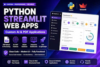 build a python streamlit web app with ai features