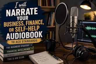 narrate your business, finance, selfhelp audiobook to acx standard