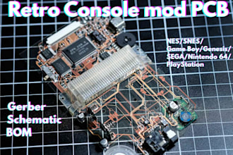 design custom retro gaming console mod pcb for console mods nes, snes, game boy