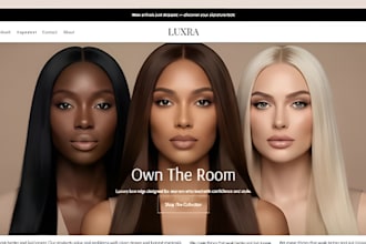 design hair store beauty store beauty website hair extension wig shopify website