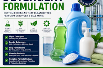 develop custom detergent formulations for laundry and cleaning products