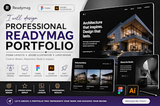 design readymag portfolio website figma  adobe illustrator logo designer