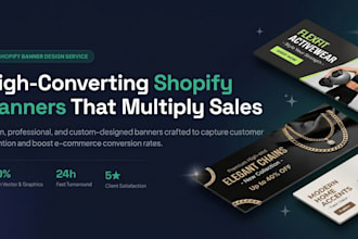design shopify banner and ecommerce banner