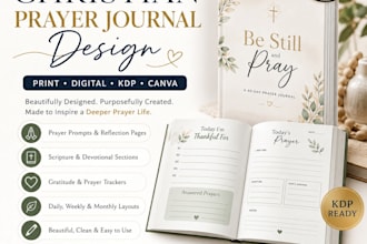 design a christian prayer journal, devotional or bible journal