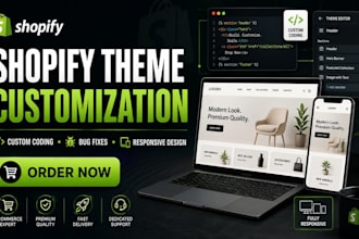do shopify theme customization and custom coding