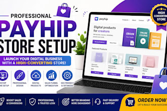 set up payhip store for digital products, ebooks, courses and downloads