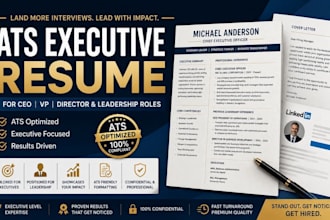 write a professional executive resume for CEO, vp director,