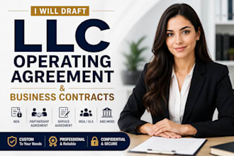 draft a custom llc operating agreement and business contract