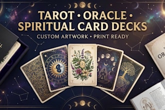 design custom tarot oracle and spiritual card decks with unique artwork