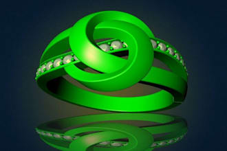 create 3d jewelry cad design luxury engagement ring stl 3d printing rendering