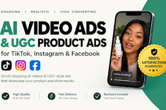 create ai video ads, ai ugc product ads, ai product ads for tiktok,instagram, fb