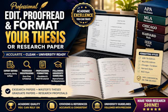 edit, proofread, and format your thesis, masters theses or research paper