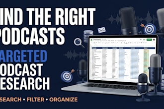 find targeted podcasts and build a podcast guest list