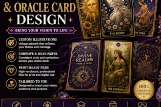 create professional custom tarot cards and oracle card designs
