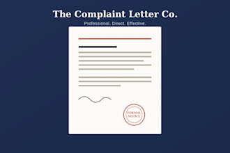 write professional complaint letters for you