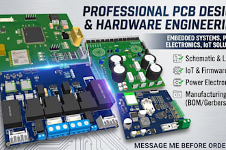 design custom  pcb gerber and schematic for custom hardware