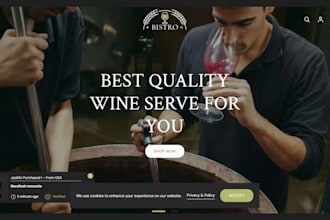 design wine shopify store wine website wine store beverages store juice website